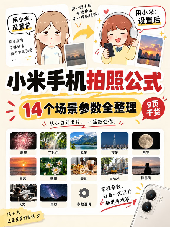 用小米｜拍照公式参数整理好啦‼️