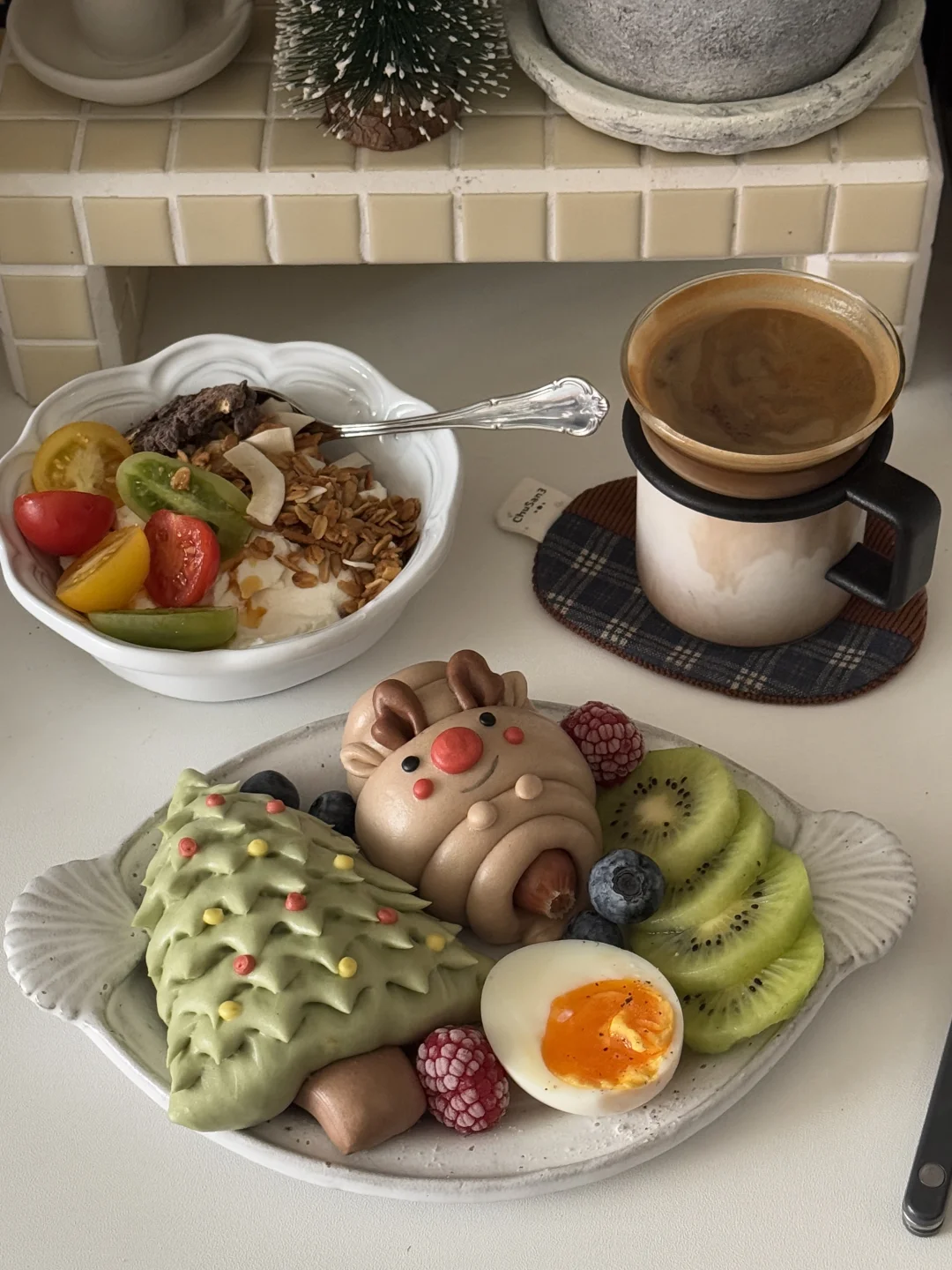 圣诞快乐🎄 早餐的可爱浓度超标啦💥