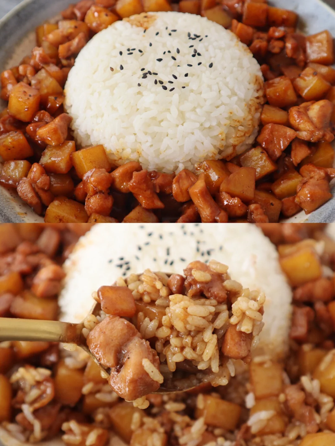 吃不腻的黑椒土豆鸡肉拌饭😋汤汁浓郁很惊艳