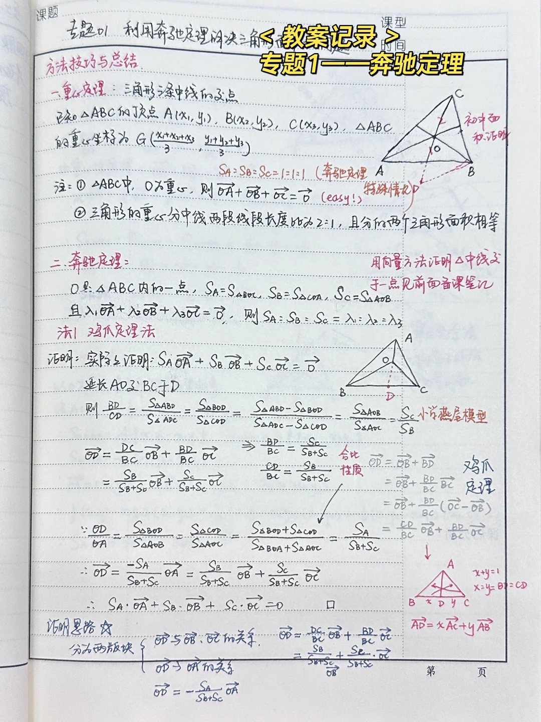 专题1——奔驰定理