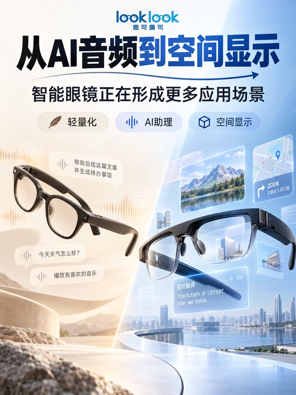 AI眼镜进化了！能听、能拍、还能看？👓