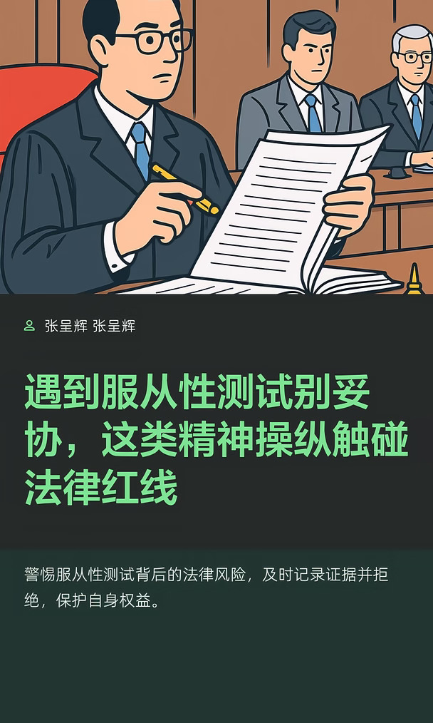 遇到服从性测试别妥协，这类精神操纵触碰法