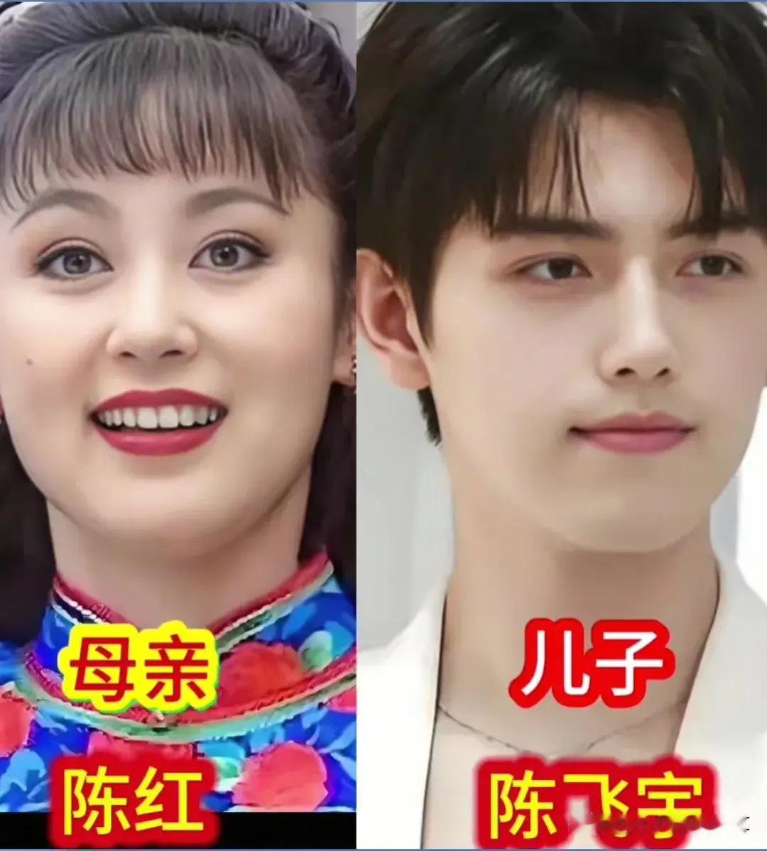 明星母子同框，基因这东西真藏不住。
基因强大的陈红母子，基因强大的李嘉欣母子，基因强大的赵雅芝母子，基因强大的奚美娟母子，基因强大的王洁丽母子，基因强大的陈小艺母子。

眉眼轮廓像，神态也像，一看就是一家人。

陈红和儿子陈飞宇同框，眉眼五官很像妈妈，神态也有几分相似。陈飞宇长大后进入演艺圈发展，妈