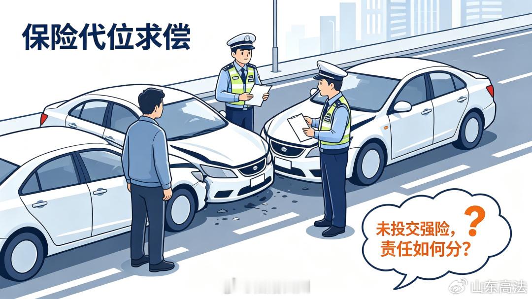 肇事车辆未投保交强险，保险公司代位求偿时赔偿责任如何划分？
机动车投保车辆损失险后遭遇交通事故受损，保险公司依约履行赔付义务后，可依法行使代位求偿权向责任方追偿。若肇事车辆未投保交强险，且车辆所有人与驾驶人并非同一人，赔偿责任该如何划分？

案情简介

2025年7月，赵某驾驶机动车与钱某 ​