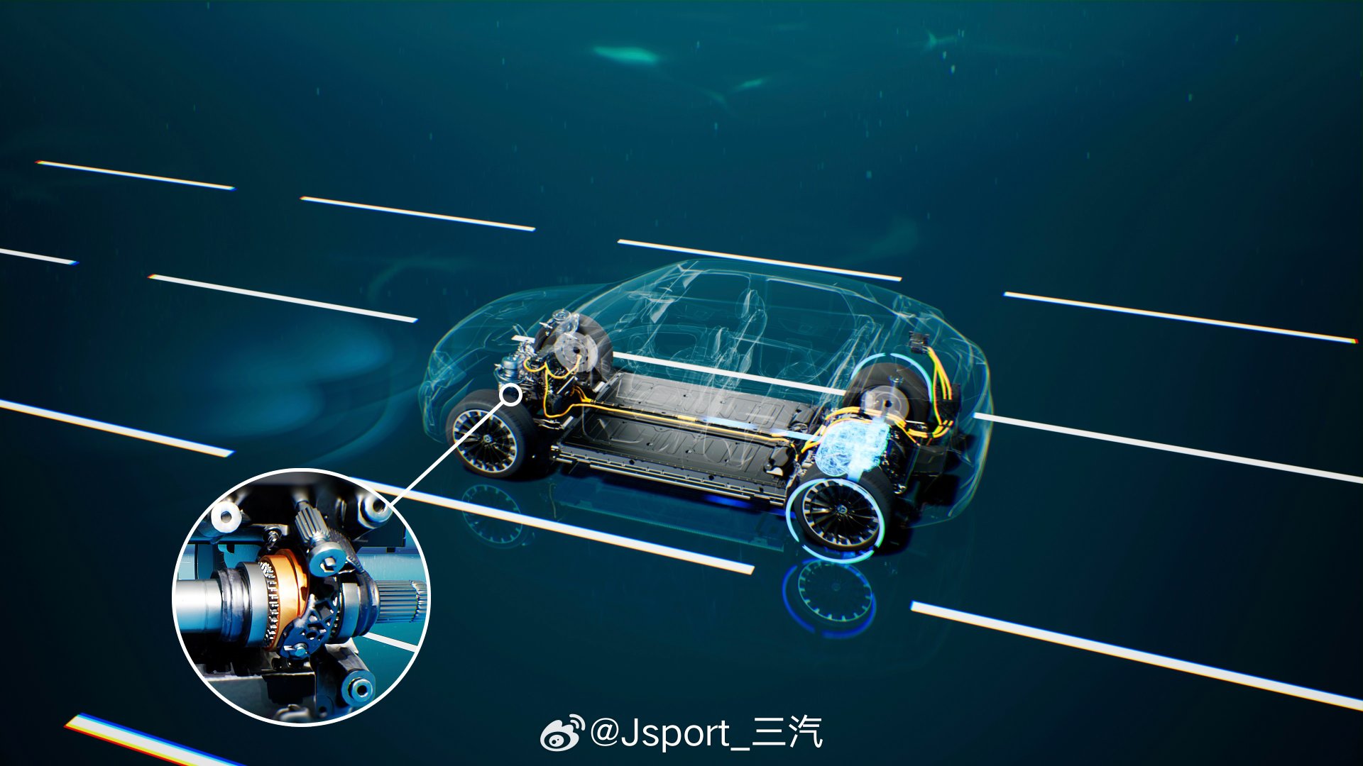 #EQE SUV##前轴断开装置# 

奔驰EQE SUV的前轴断开装置（4MATIC车型）

完全自动，在绝大部分行驶时间内都是断开的 ​