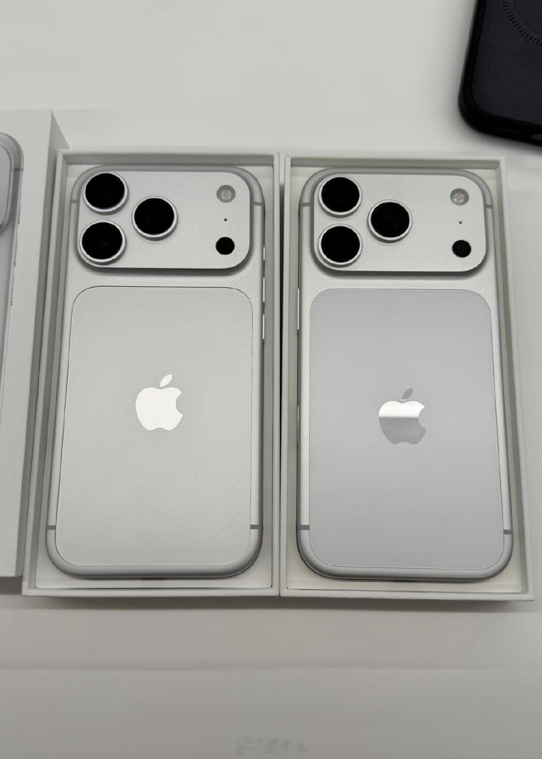 iPhone17Pro和18Pro外观对比

裸机也就银色版本不太容易分清楚

戴上手机壳，绝大多数人都分不清哪个是哪个[卡皮巴拉] ​