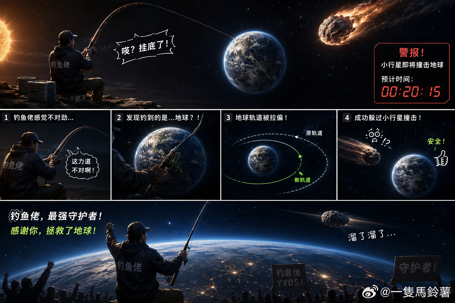 白鹭洲真的好多鱼时不时炸水挑衅而我只钓到了几次地球甚至还有背后的树流浪地球不用一直拍续集了经过我的不懈努力地球轨道已经产生了足够的偏移这个世界由我来守护！钓鱼[超话]  ​​​
