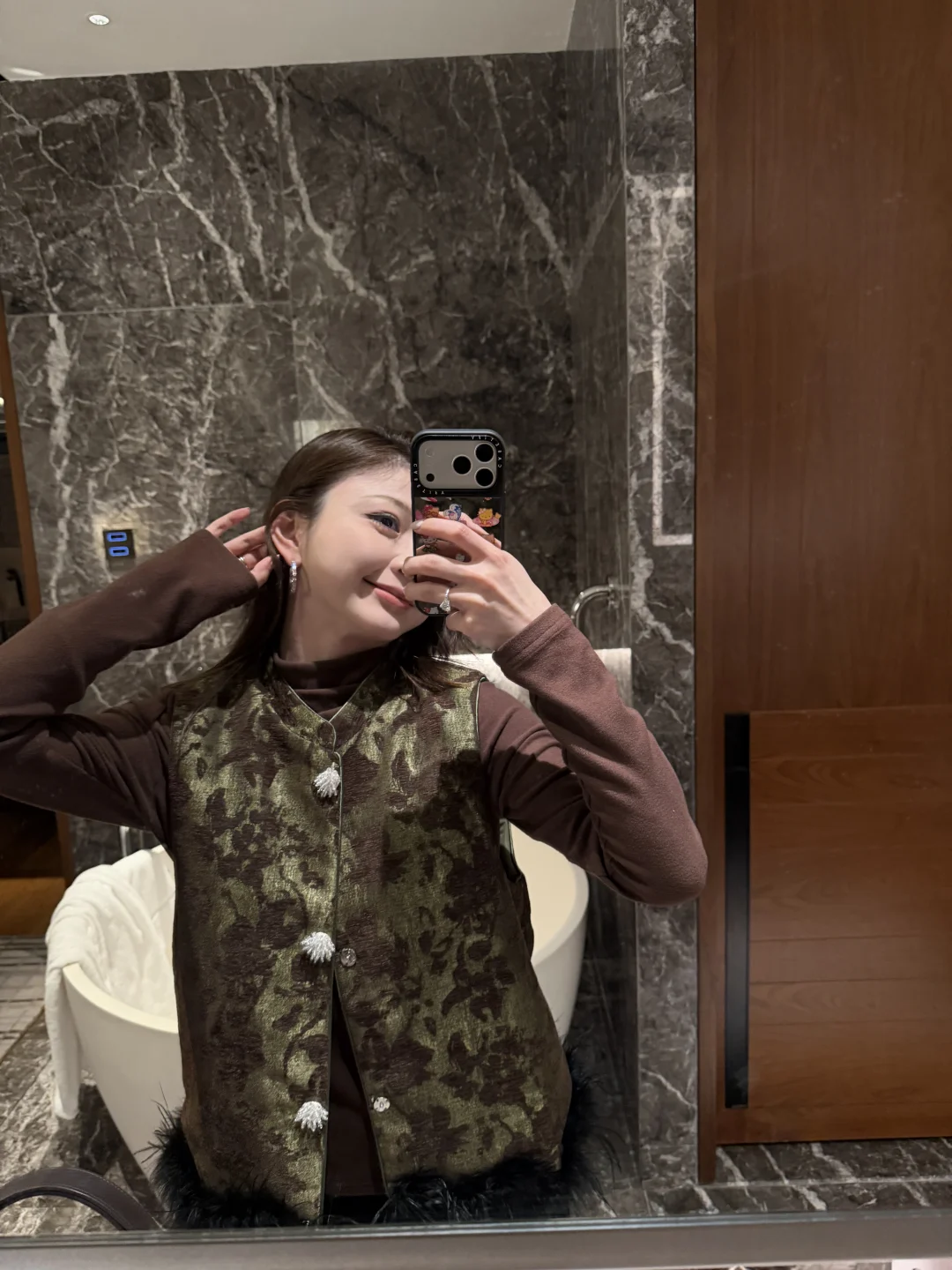 🎞️永远耐看的墨绿+咖色🤎新中式棉马甲现货