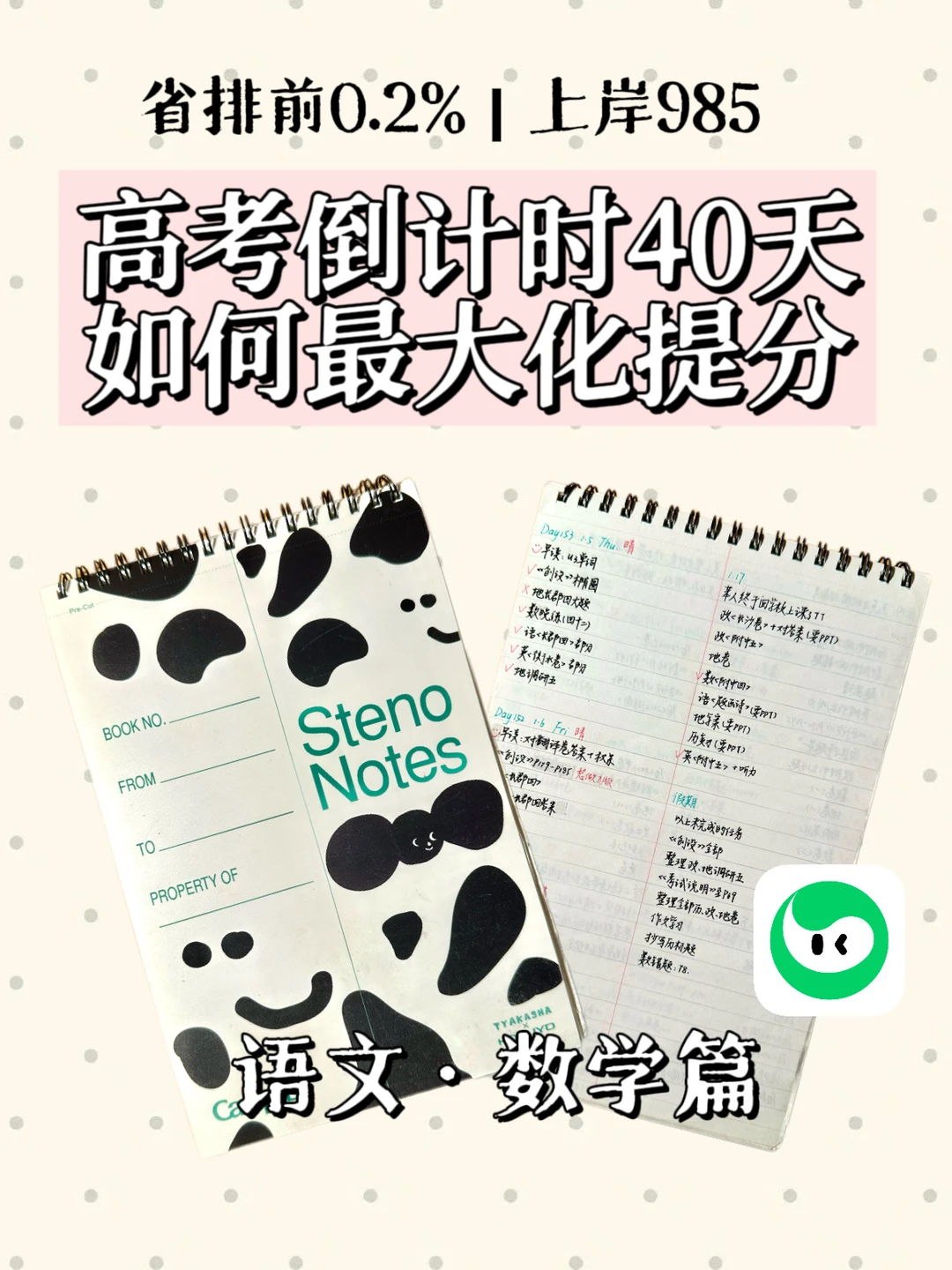 上岸985｜高考倒计时40天如何最大化提分📚