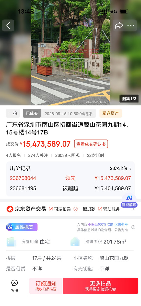 猜猜哪个大V的房子被法拍出去了