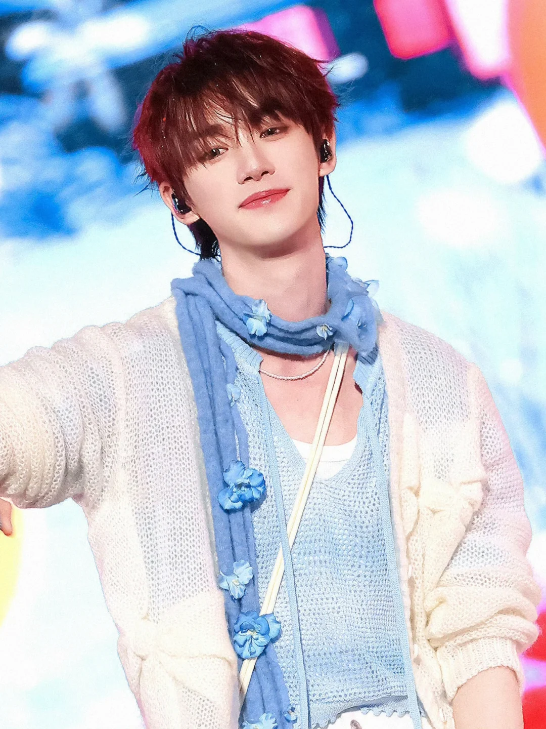 丁程鑫💙戴了我做的圍巾