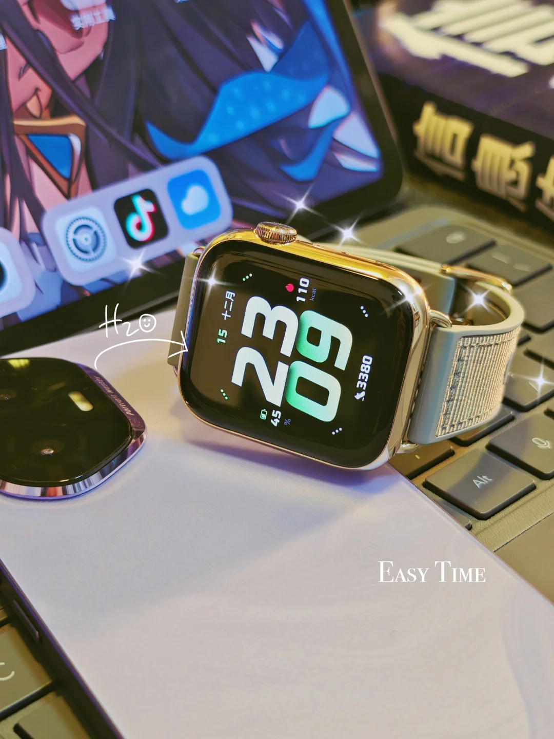 瞧，我的新荣耀手表5，靓不靓？