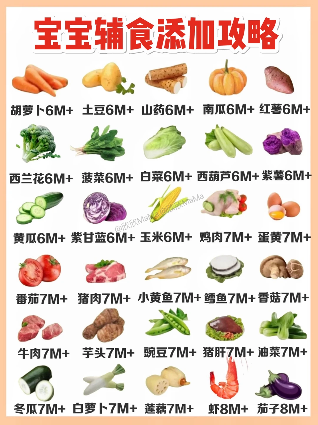 6-12月宝宝辅食添加攻略｜附详细做法干货
