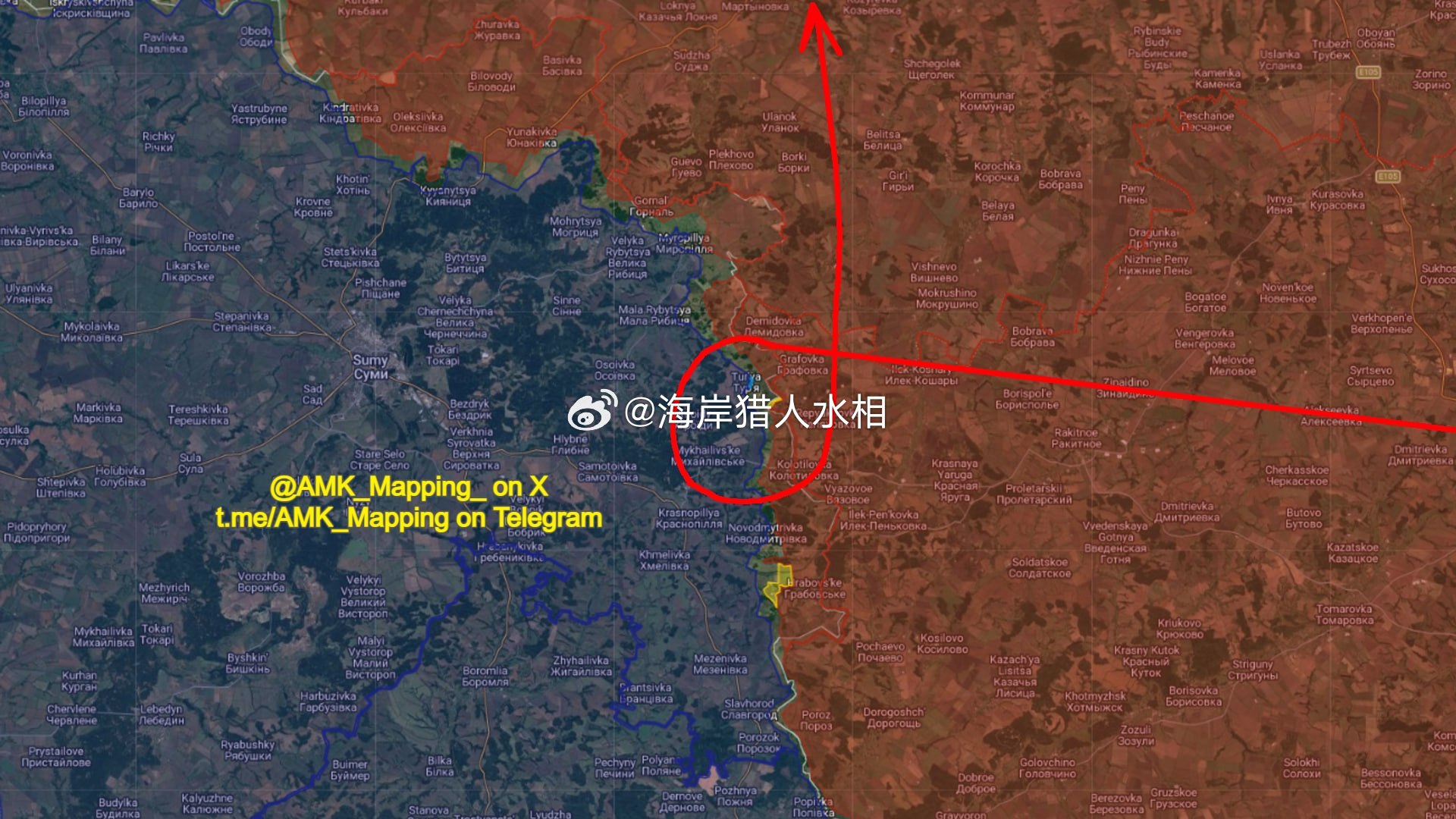 一架俄方苏-35首次在过去几年内进入乌克兰控制区域的领空，向苏梅市发射了一枚Kh-59/69（击中目标），然后安全返回库尔斯克州。

该架苏-35从图里亚村进入，飞越苏梅州的乌赫罗伊迪镇，然后向北急转，飞回库尔斯克州的苏德扎。

有可能这次飞行是为了测试乌方防空系统。如果真是这样，但乌方没有做出任 ​