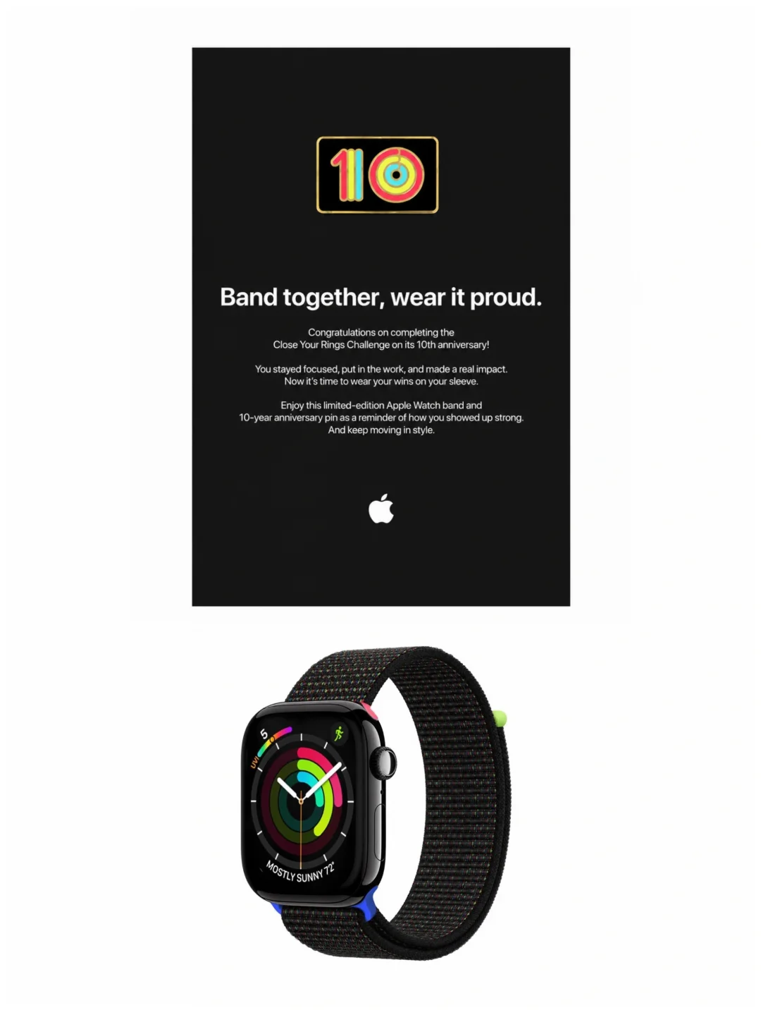 Apple发布圆环挑战10周年表带，员工 only！