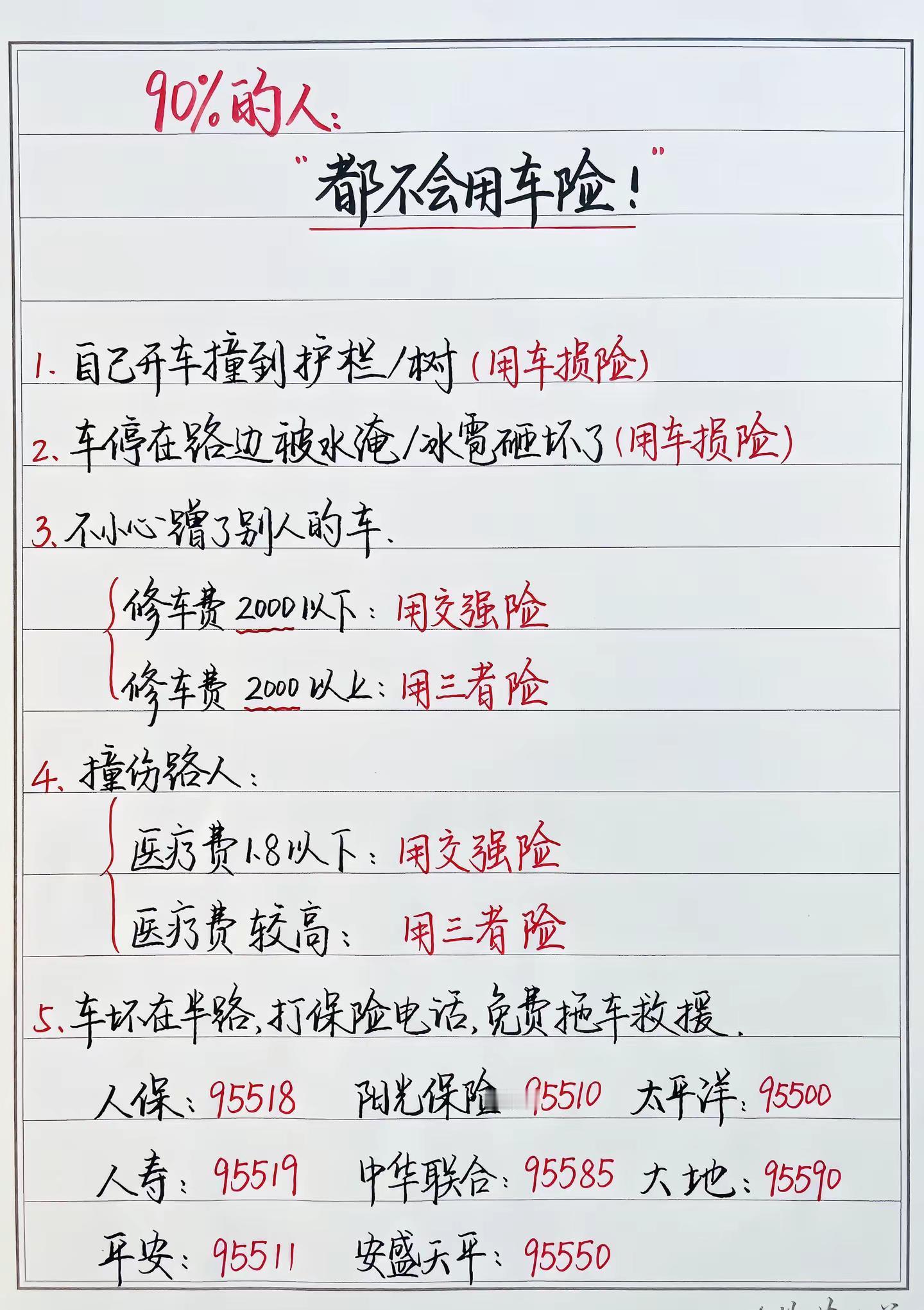 90%车主都不会用车险！撞车、水淹用车损险，小剐蹭走交强险，车抛锚还能申请保险免费拖车。小事故谨慎报案，会影响下一年保费。车险 车主必看 用车知识 家庭实用干货