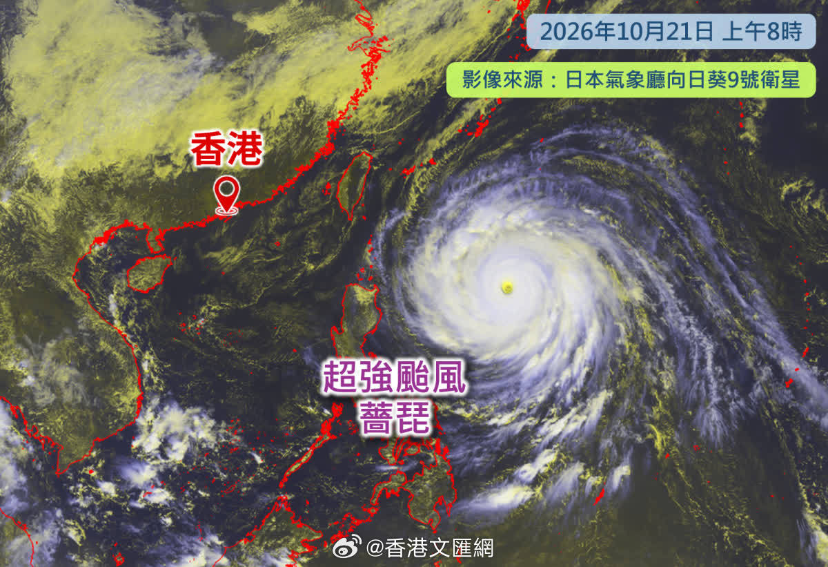 【台风“蔷琵”逼近！明日或破最热“霜降”纪录】#台风蔷琵到哪了# 
干燥的东北季候风会在今日继续为华南沿岸带来大致晴朗的天气。根据天文台预测，今日日间天气炎热，市区气温介乎26至32度。而超强台风“蔷琵”在今明两日会移向台湾以东海域，随后的移动路径则出现分歧，蔷琵有可能移向日本或韩国，但 ​