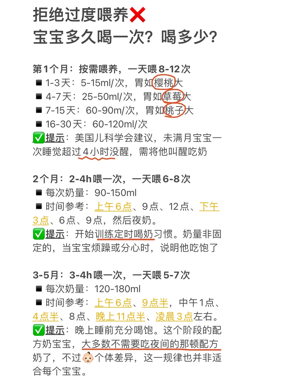 不要一哭就喂奶‼️0-3岁宝宝奶量表，一篇详解