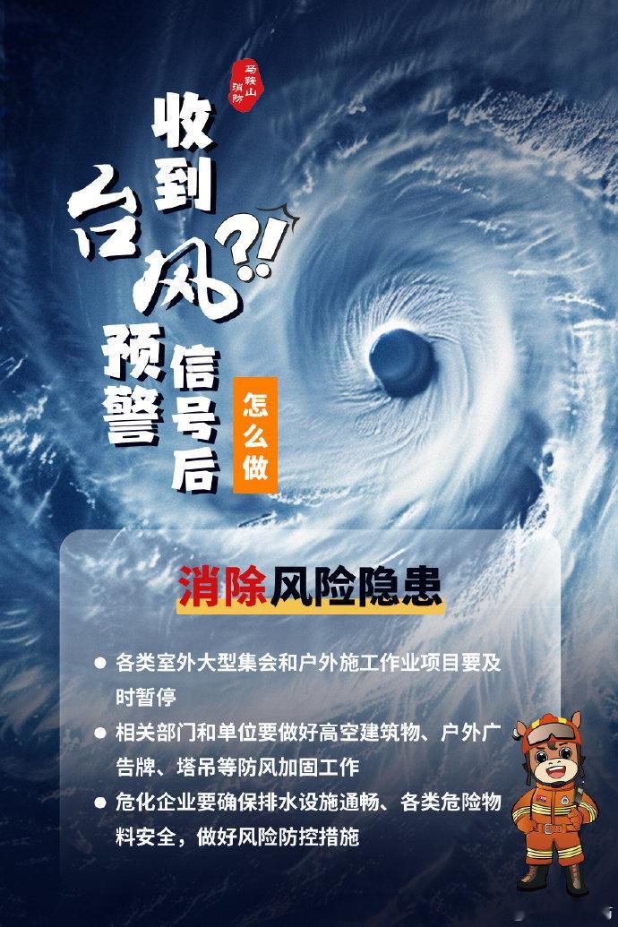 #台风沙德尔生成# 【收到台风预警信息后怎么做】台风及其伴随的强风暴雨，常引发高空坠物、积水内涝等连锁风险，而多数人在面对预警时，常常会疏忽细节，缺乏应对经验。那么，在收到台风预警信息后，我们应该怎么做？#台风暴雨天气做好防范安全第一# ​