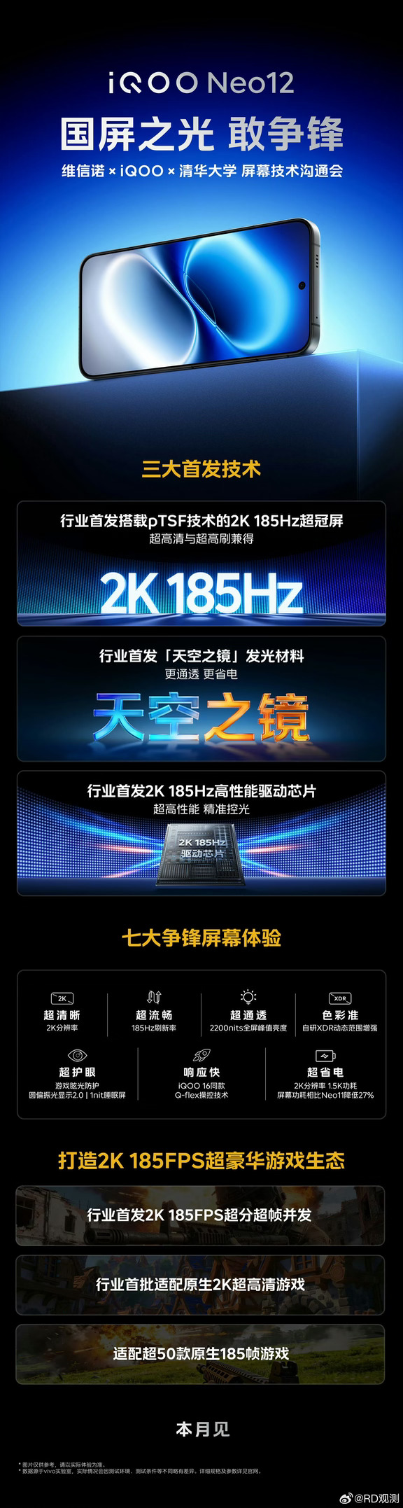 维信诺全球首发2K 185Hz手机屏幕