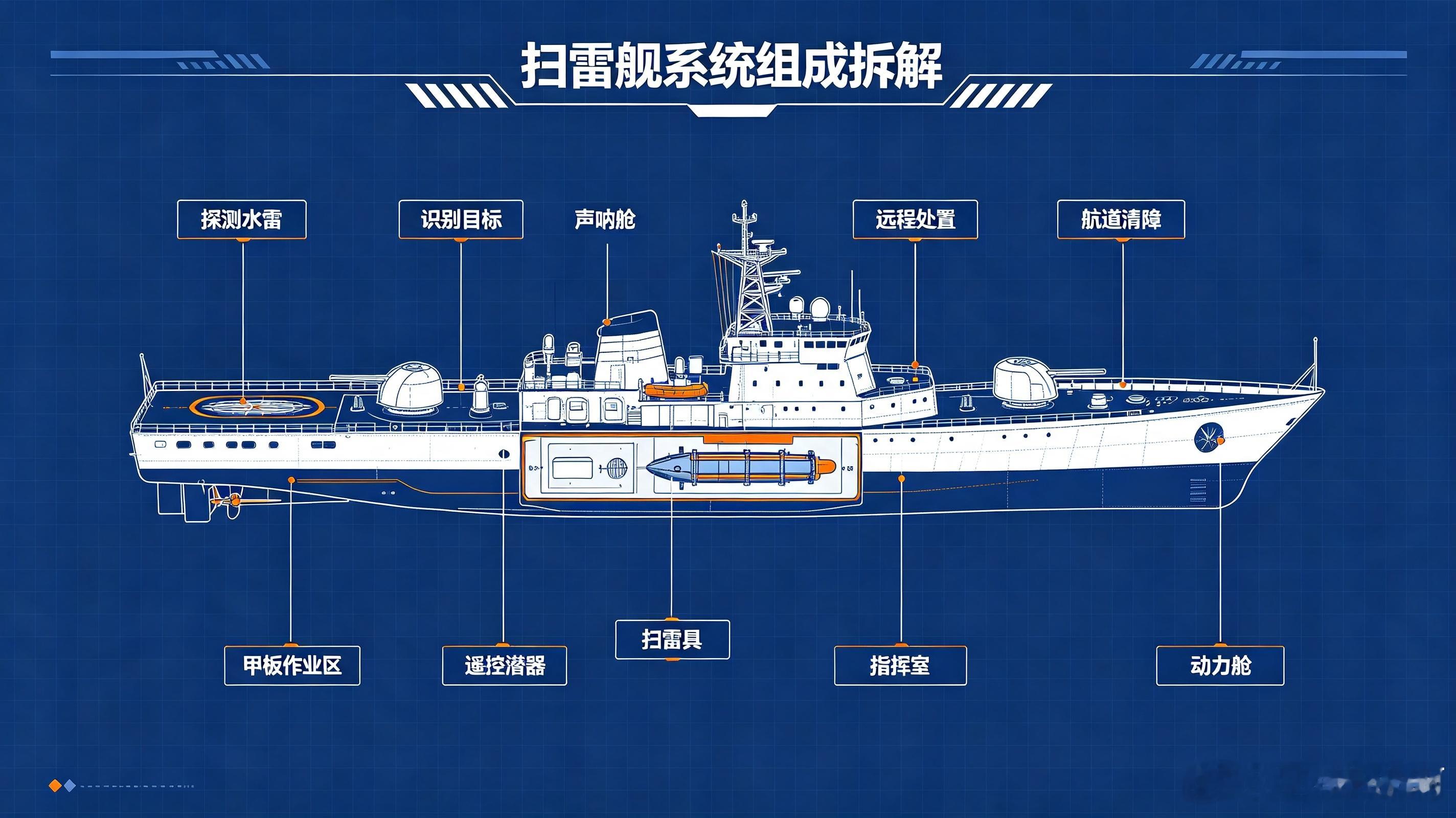 在伊朗海上对抗体系之中，大众目光大多聚焦反舰导弹与微型潜艇，扫雷舰艇却承担着容易被忽视的关键职能。伊朗装备多型中小型扫雷舰与扫雷快艇，舰体采用低磁材料建造，完成消磁处理，降低触发磁性水雷的风险，搭载猎雷声呐、扫雷具与简易无人潜航器，适配波斯湾浅海复杂水下环境。

依托霍尔木兹海峡密 ​