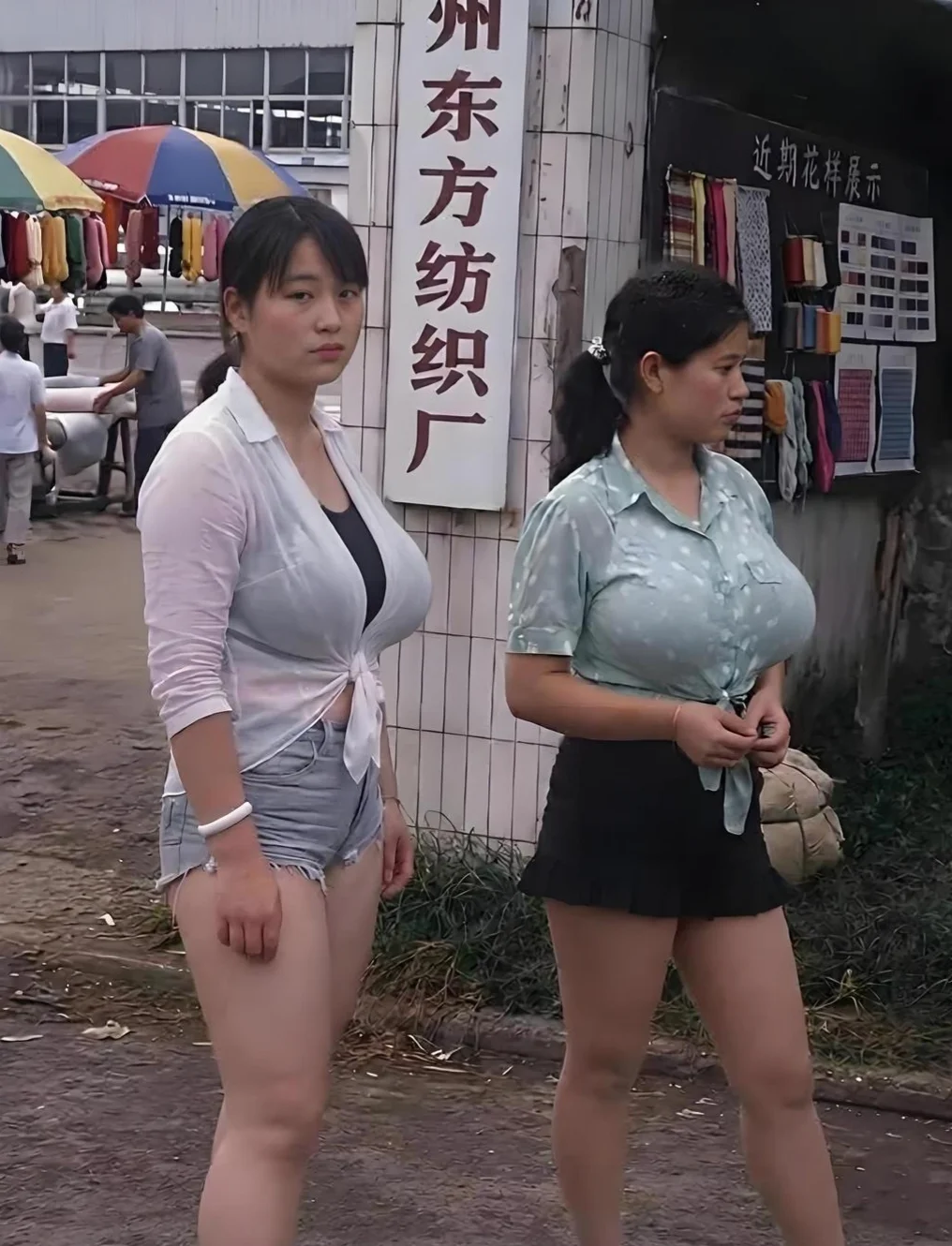 翻出一张90年代的旧照，照片里的姑娘若生在当下，大概不必走进车间，而会在镜头前拥
