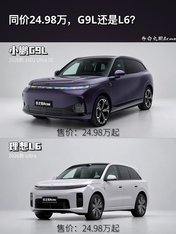 同价24.98万，G9L还是L6？