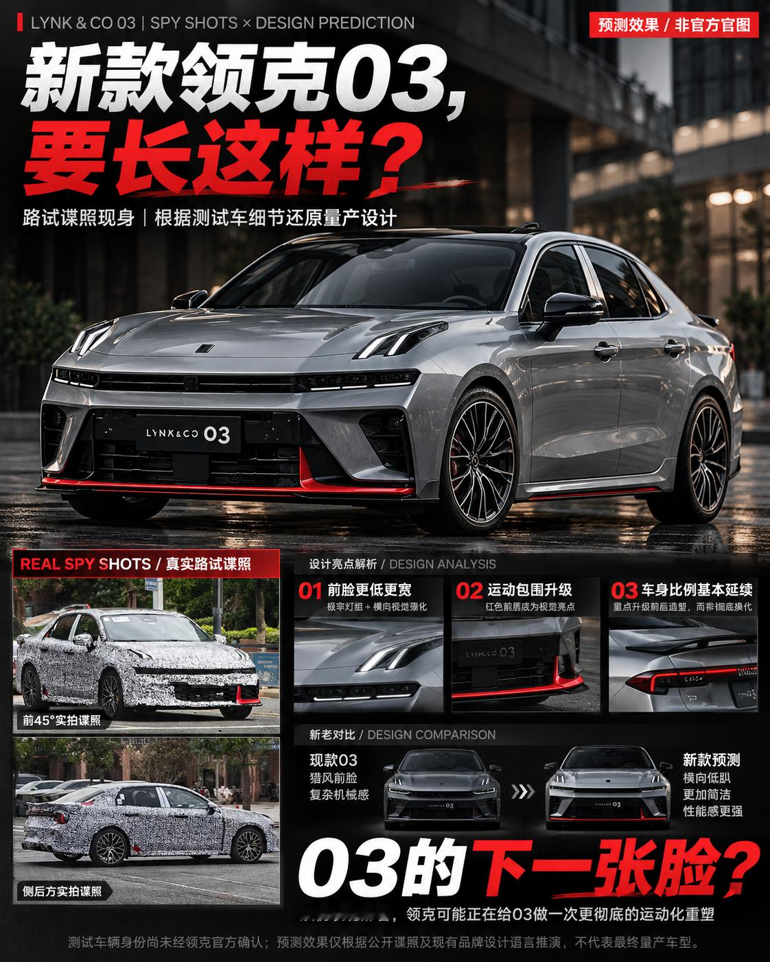 新款领克03谍照曝光，去掉伪装可能长这样