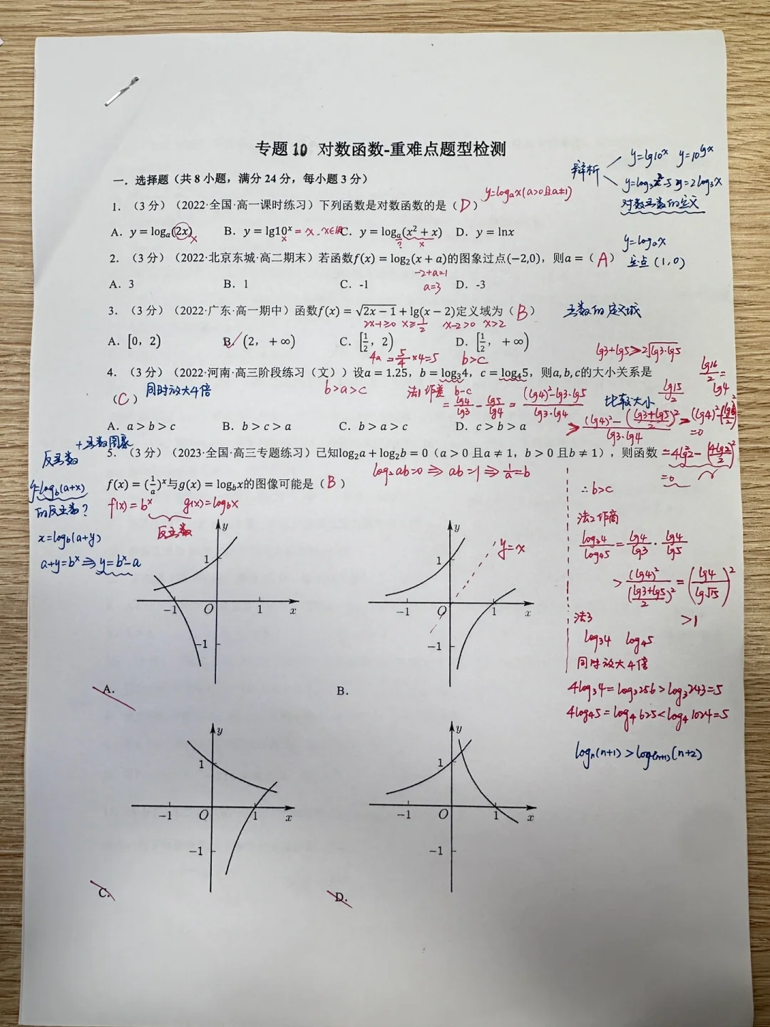 专题10 对数函数