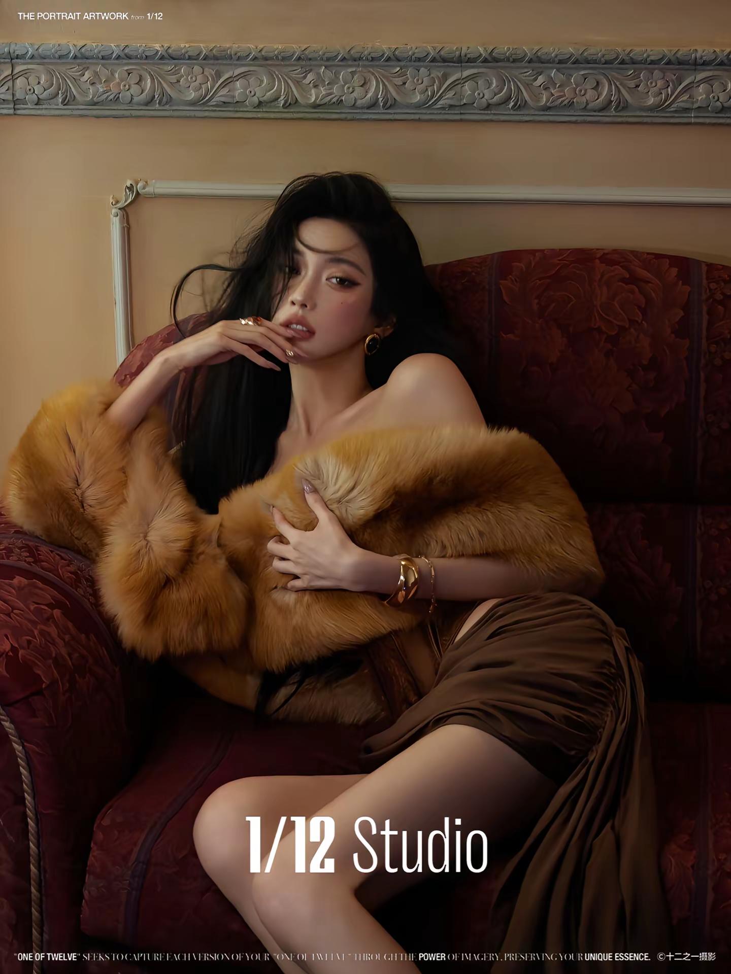 怎么能抵挡皮草的魅力🤎钓系女神写真。