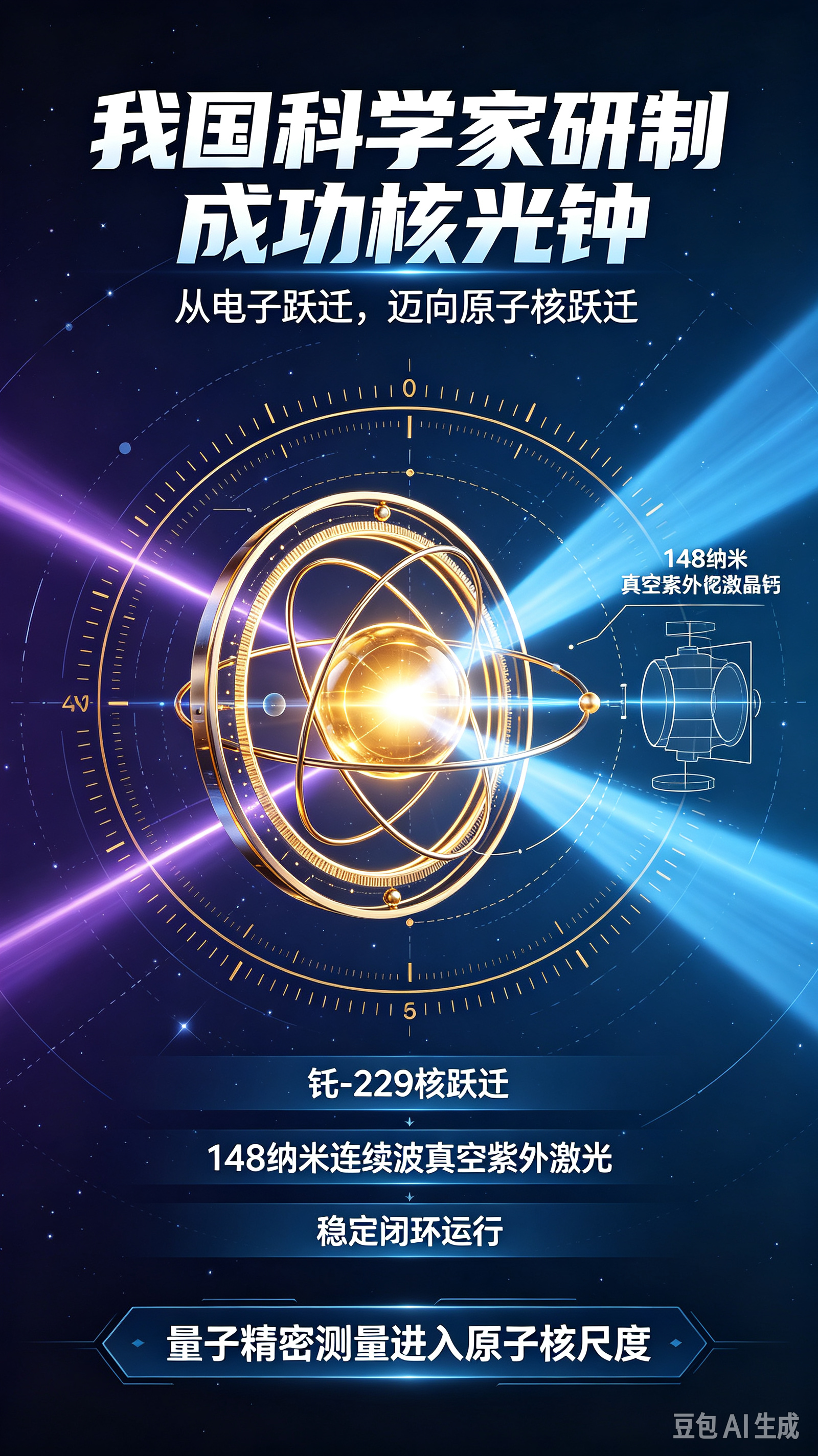 我国科学家研制成功核光钟