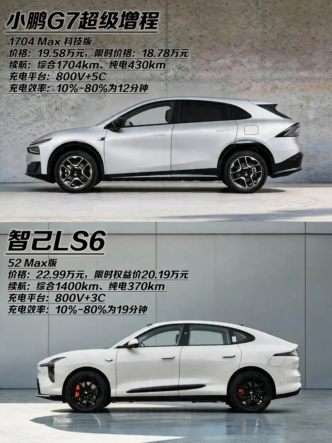 小鹏G7 vs 智己LS6看完优缺点再入手！