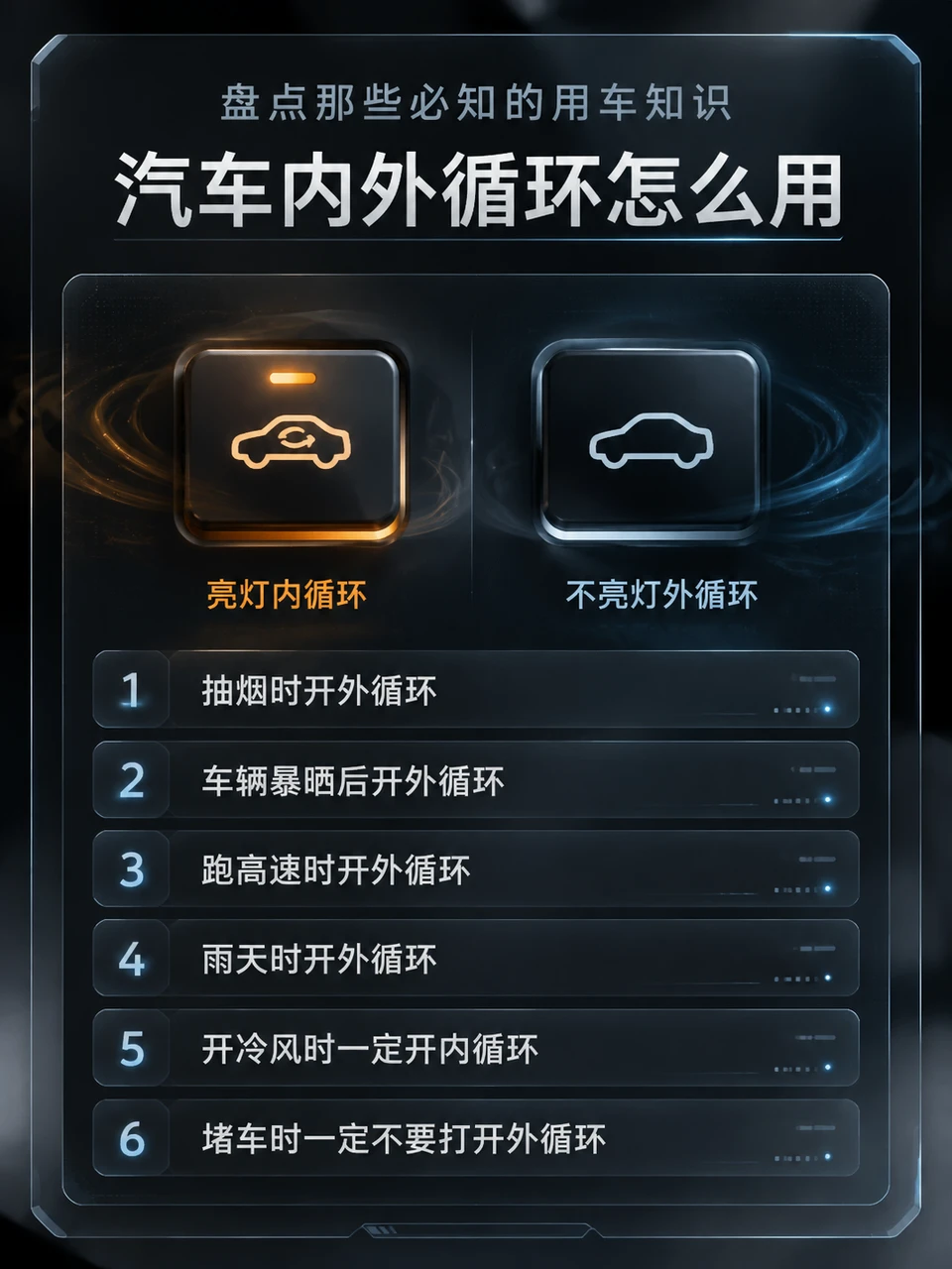 空调内外循环别乱开！