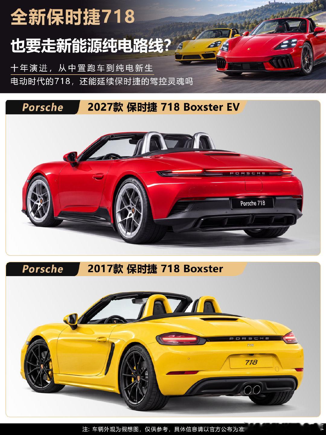 全新保时捷718也要走新能源纯电路线？
燃油谢幕，全新保时捷718可能将以纯电形式焕新。那么你们还愿意为绿牌保时捷718买单吗？
#保时捷718boxster##保时捷718##保时捷[超话]# ​