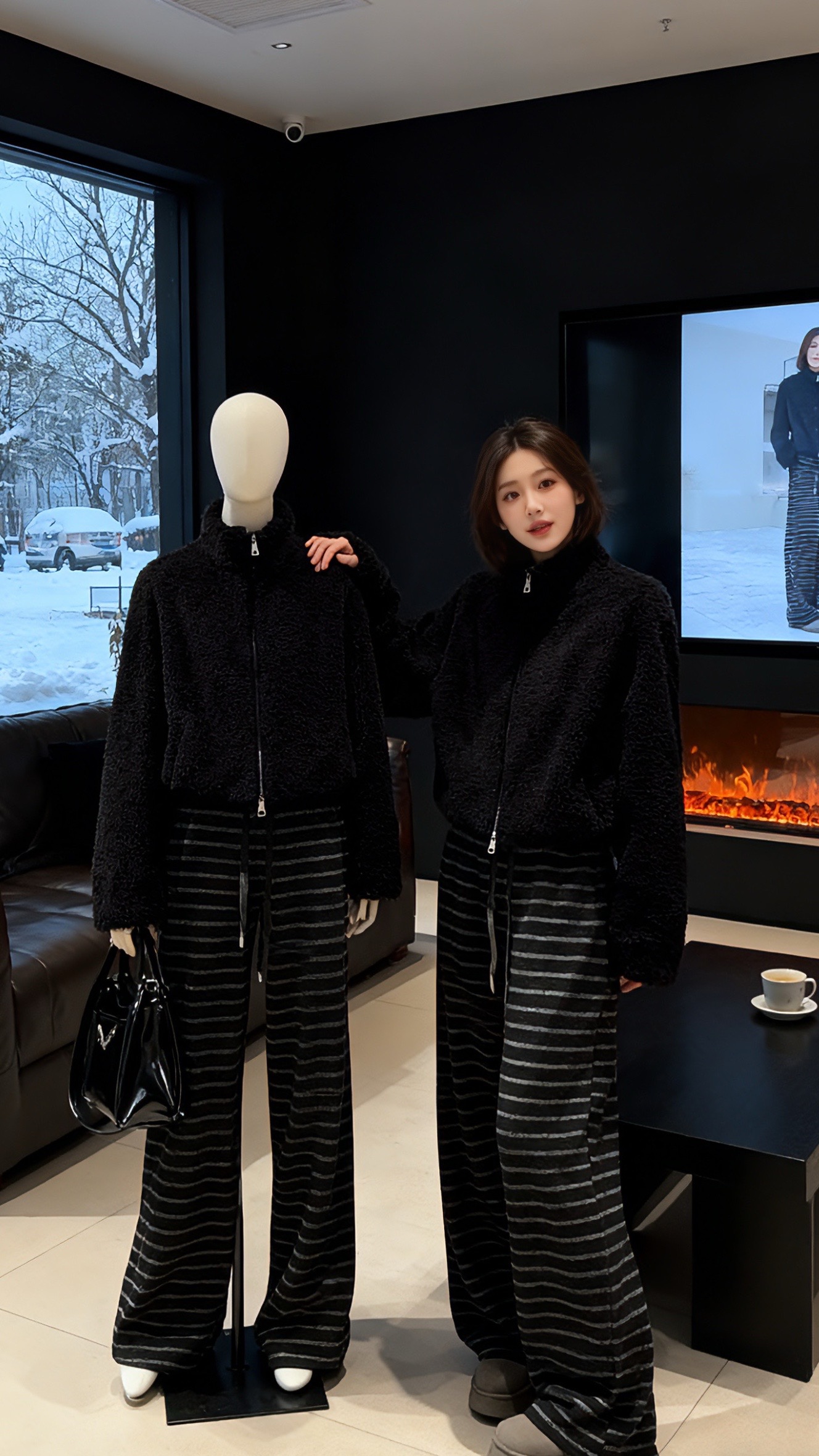 <p>今日穿搭 女装时尚穿搭 黑色系穿搭 冬季穿搭套装 <!--{im...