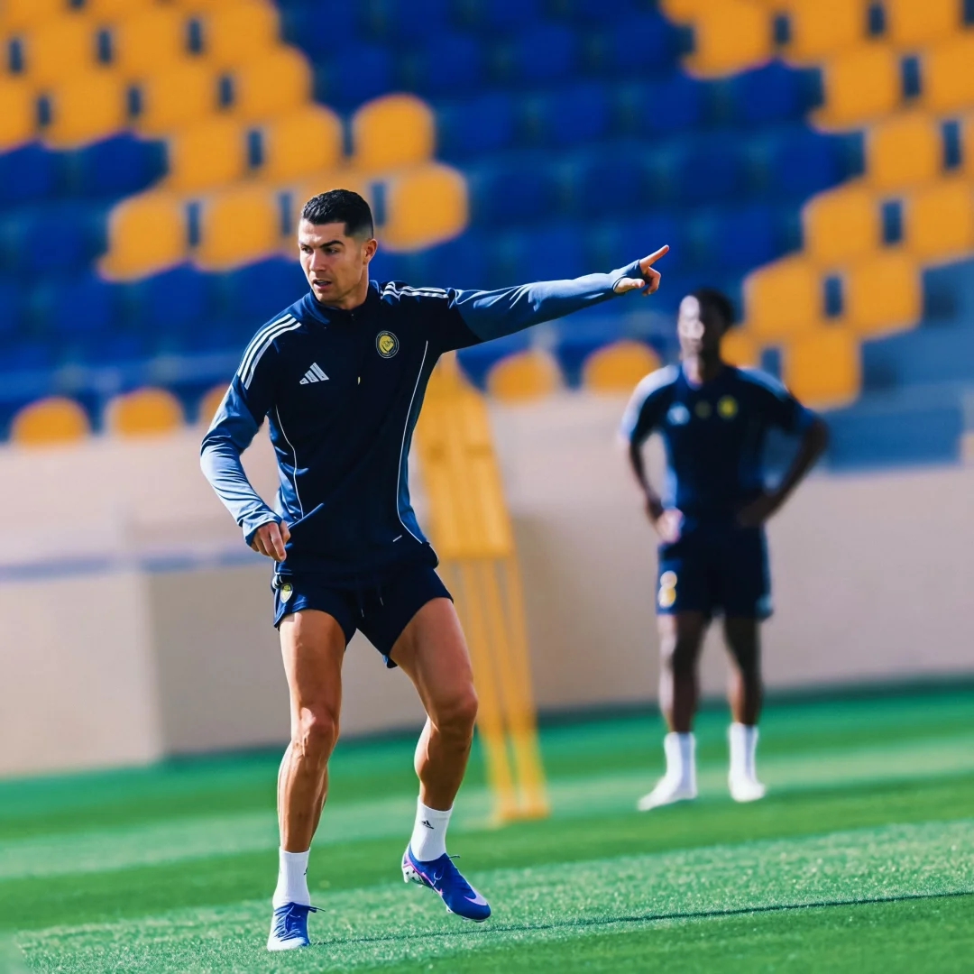 C罗训练换上耐克新战靴