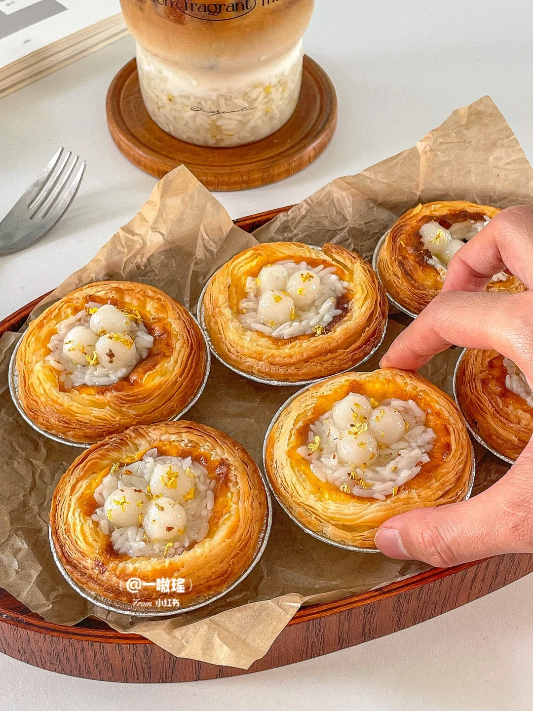 🍂秋季限定|桂花酒酿小圆子蛋挞✨