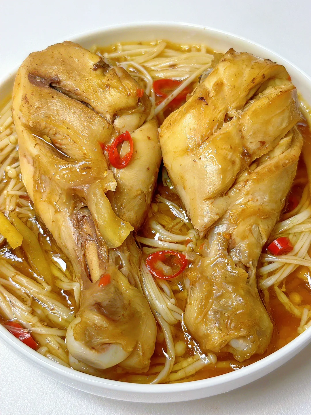 健身教练说减脂期多吃它‼️～无油蒸鸡腿🍗