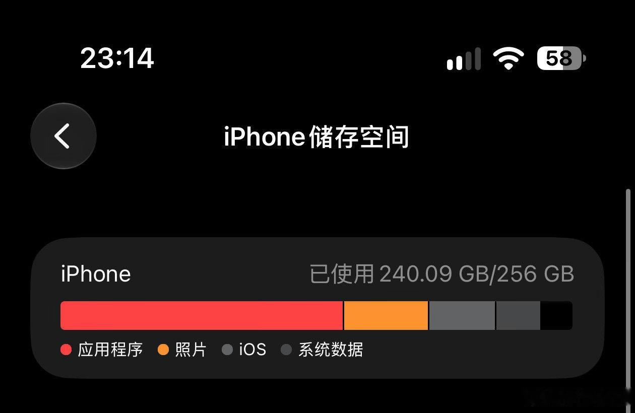 iOS 27 确实流畅点的感觉，但是什么时候把存储空间还给我，现在不到 20G 我看着慌[柯基] ​
