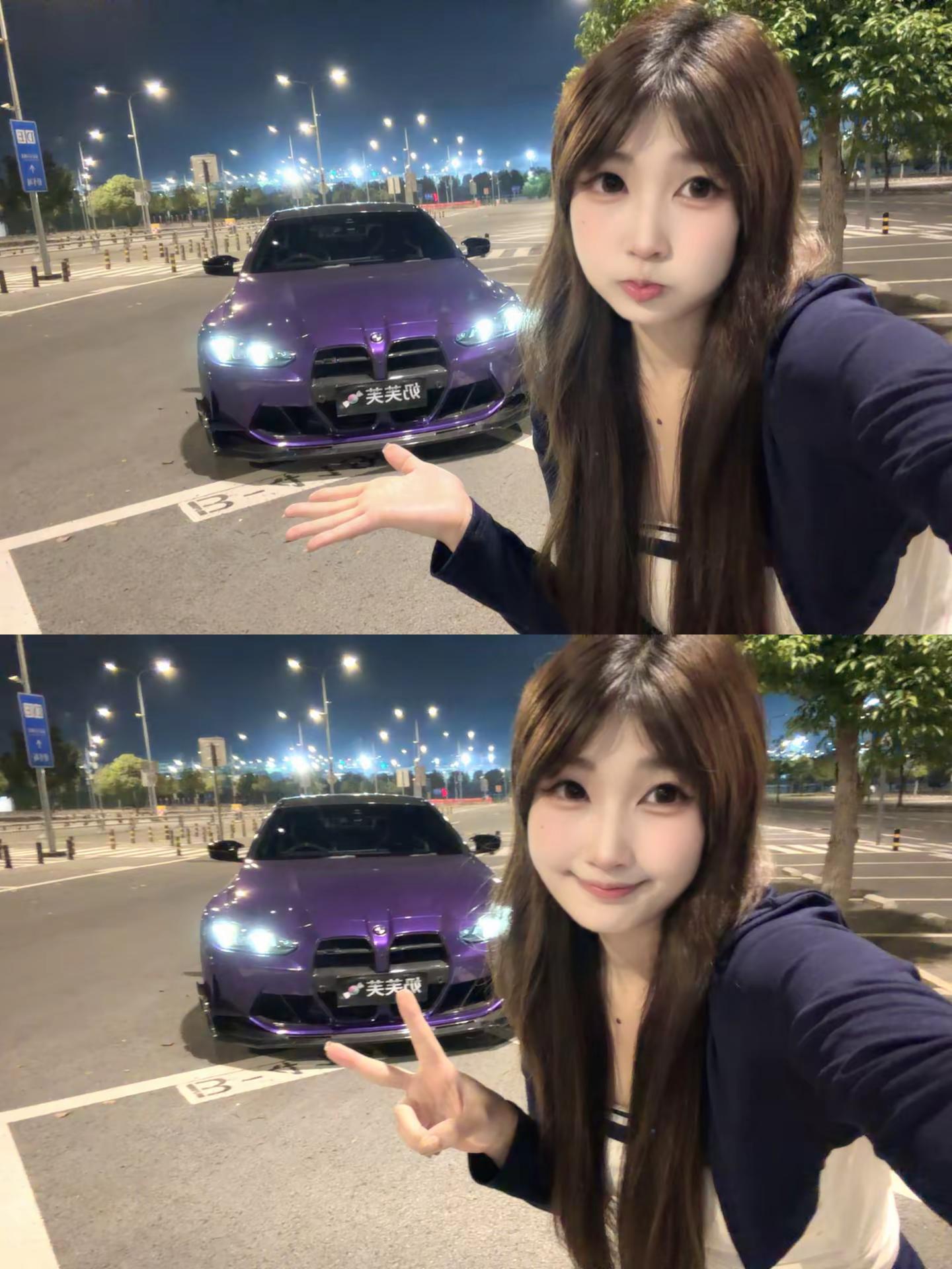 才发现我比原来还爱你，美丽的德国女孩宝马m4 m4