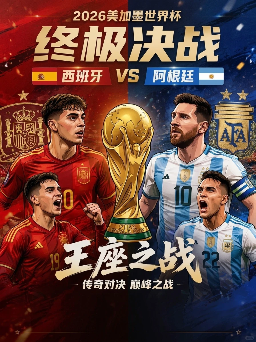 🏆2026世界杯终极决战！西班牙大战阿根廷