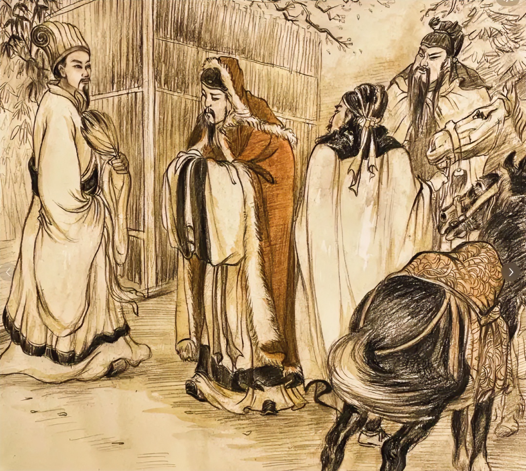 “三顾茅庐”的故事，大家都熟：刘备三次去隆中，请诸葛亮出山。
 
但正史里，这件事可能不是这样。
 
《三国志》记载：刘备“凡三往，乃见”——去了三次才见到。
 
但另一本史书《魏略》记载：是诸葛亮主动去见刘备的。当时刘备在樊城，诸葛亮跑去求见，刘备一开始没把他当回事，后来聊了几句才发现这是个人才。