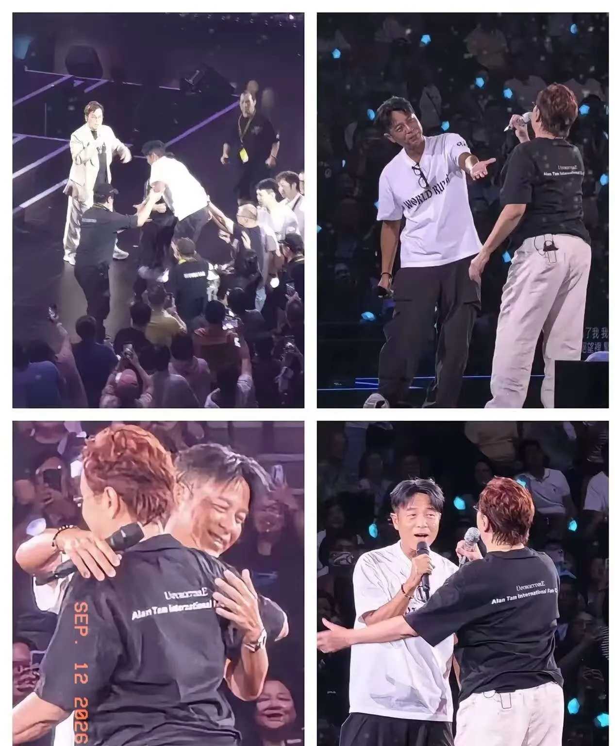谭咏麟这次红馆开唱，根本没按演唱会剧本走流程。76岁时隔11年回归红馆，连唱几十首金曲全程稳得离谱，转头就把台下纯来听歌的李克勤直接点上台。没提前报备、没调返送设备，李克勤连耳返都没戴，翻过栏杆就开唱，俩人零彩排把《朋友》唱得全场大合唱。
事后李克勤发博吐槽自己素颜没戴眼镜，半点没提提前彩排的痕迹，
