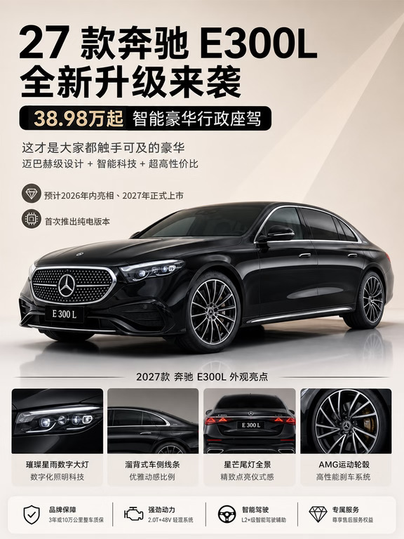 全新27款奔驰 E 级！这次升级到底值吗