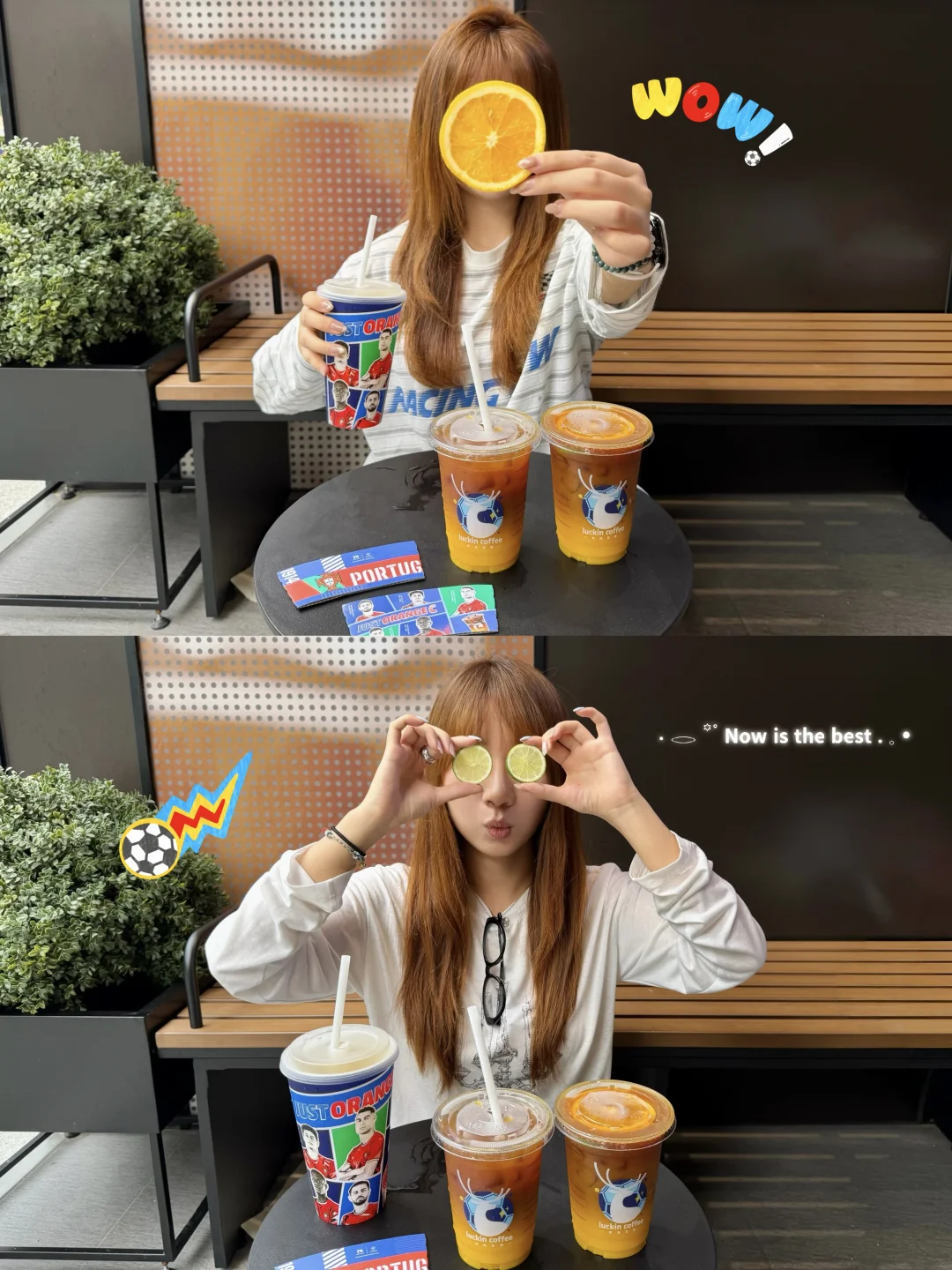 ∘ꕤ🍊☕存一些有创意的喝果咖拍照姿势✨