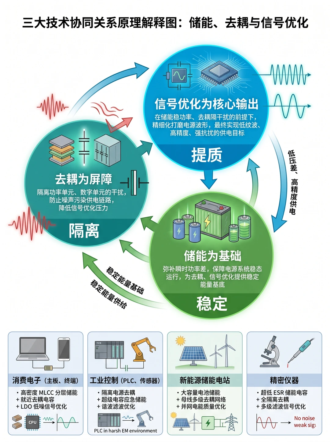 电源系统核心技术｜储能+去耦+信号优化