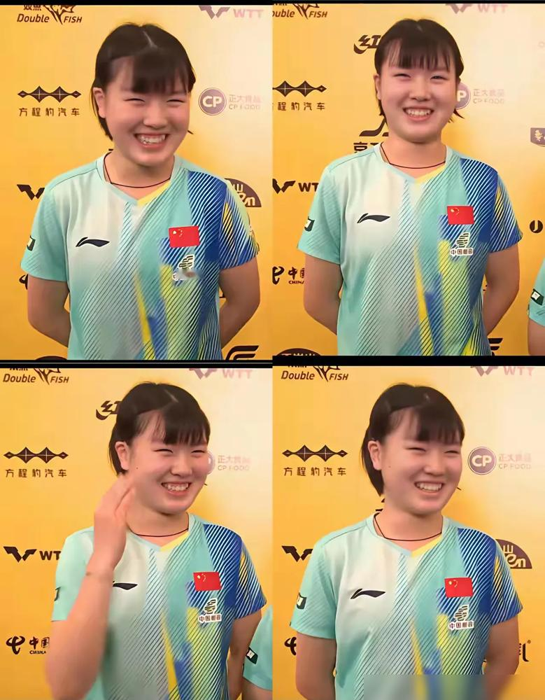 15岁小将姜依依，一板反手拧拉直接把罗马尼亚老将打哑火，3-0横扫挺进四强。没有铺垫，没有试探，上来就是搏杀。
这场女双四分之一决赛，王艺迪带着姜依依打斯佐科斯/萨马拉，三局比分11-9、12-10、11-7，看着轻松，第二局硬是从胶着里撕出来的。一个右手横拍快攻，一个左手反手拧拉，左右一配，攻防