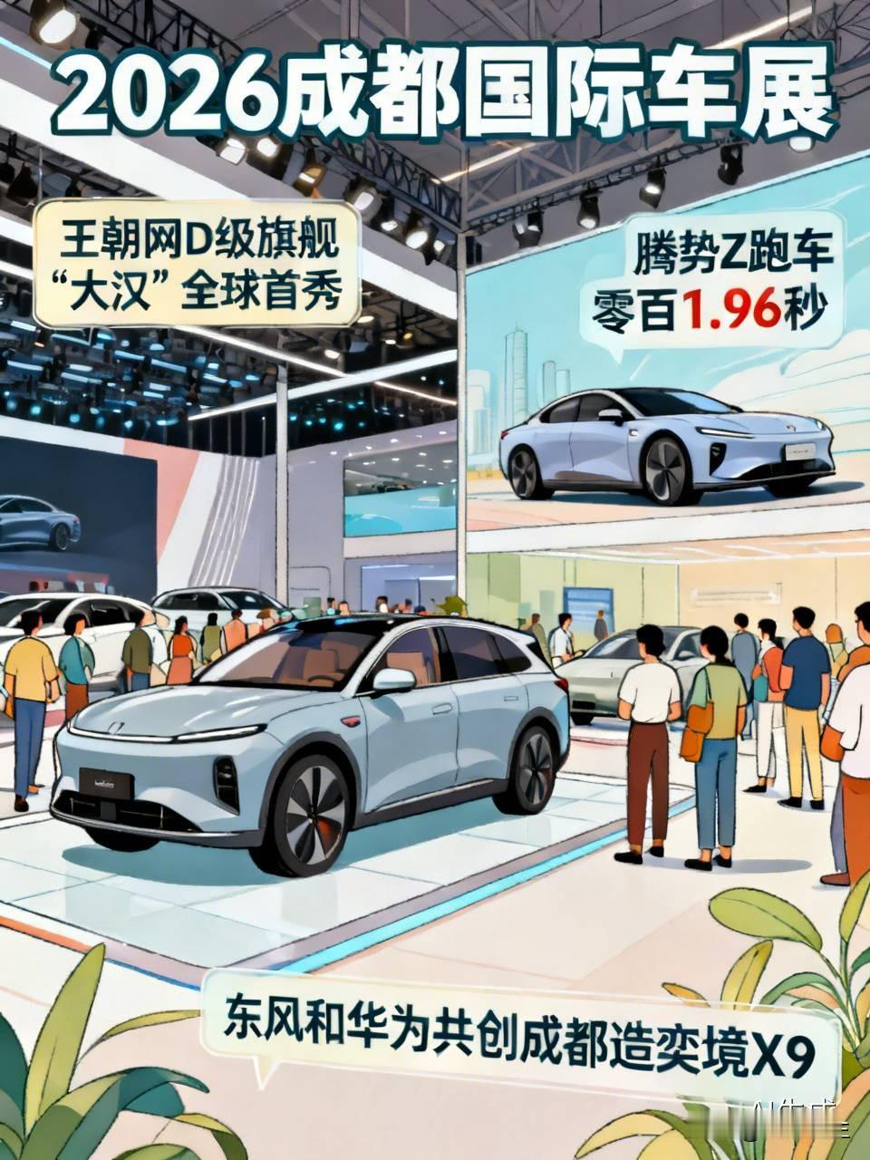 刚刷到2026成都车展的收官数据，92.78万人次观展真的惊到我，作为下半年首场A级车展，这哪是中西部车市风向标，完全是把全国车友的注意力都拽去西博城了。
22万㎡的展区塞了近120个品牌、1600台展车，71款首发新车里最炸的还得是奇瑞捷豹路虎那台神行者8，32.99万起的大六座增程方盒子，全系空
