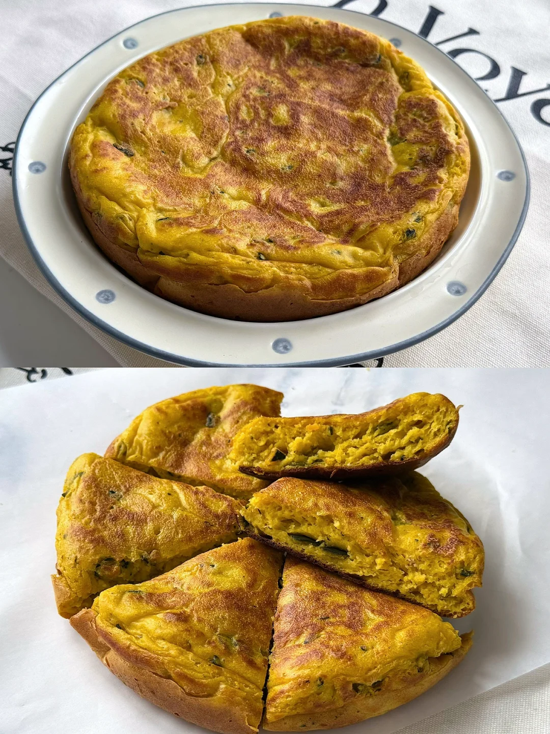 无需烤箱的0油0糖南瓜鸡蛋厚面饼｜图文解说