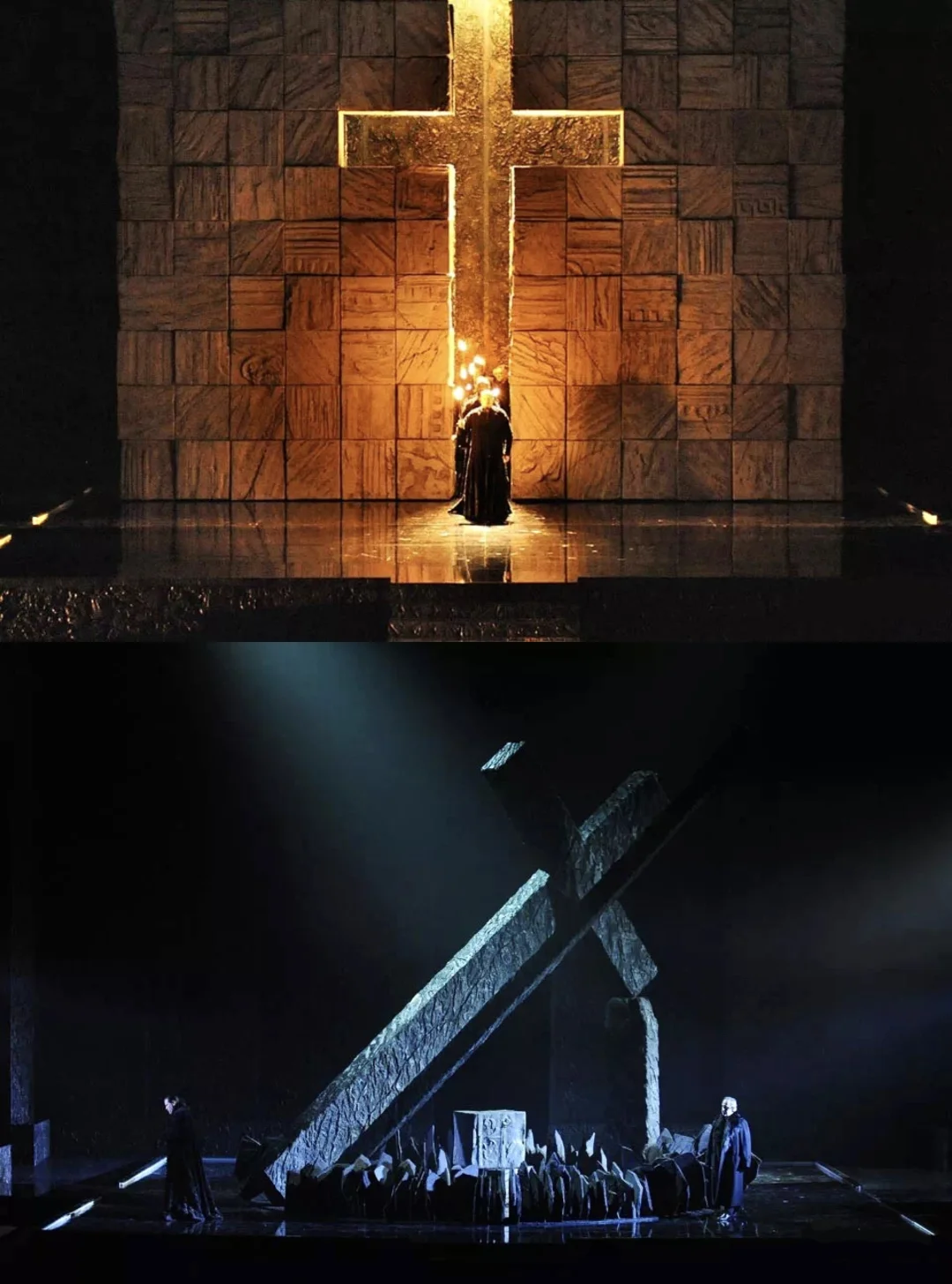 他更注重舞美的审美性、概念性和前后贯穿性